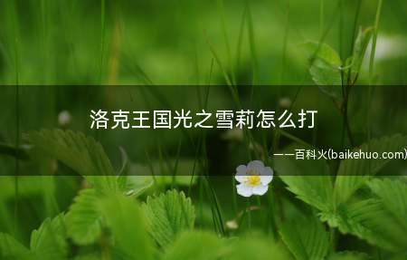洛克王国光之雪莉怎么打(洛克王国光之雪莉怎么打第二层)