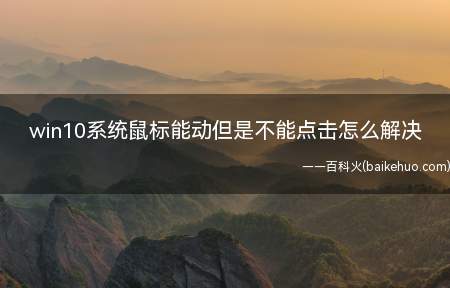 win10系统鼠标能动但是不能点击怎么解决(解决win10系统鼠标能动但是不能点击的操作方法)