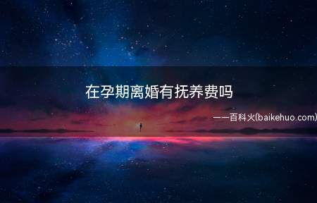 在孕期离婚有抚养费吗(子女抚育费的数额是多少)