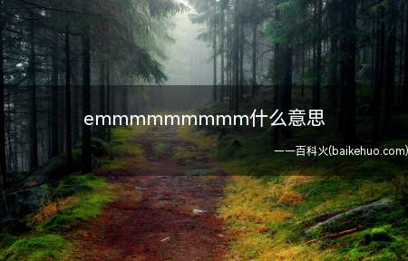 emmmmmmmmm什么意思(一言难尽,是一种语气助词)