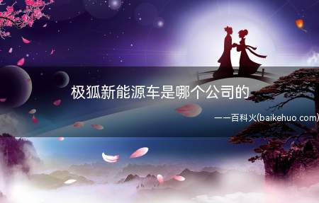 极狐新能源车是哪个公司的(极狐新能源车有限公司简介)