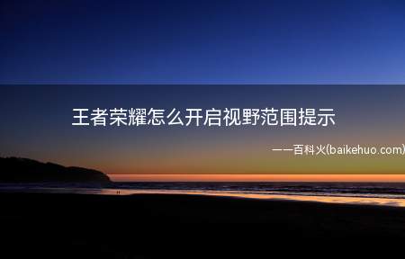 王者荣耀怎么开启视野范围提示