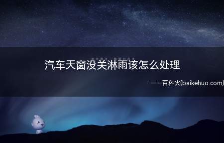 汽车天窗没关淋雨该怎么处理(汽车天窗没关淋雨的常见处理方法)