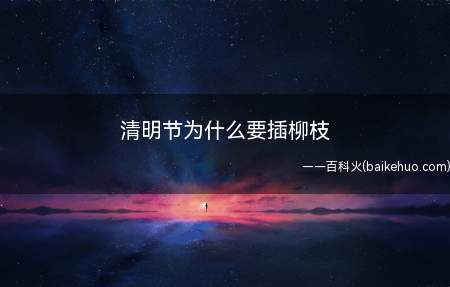 清明节为什么要插柳枝(民间有“清明不戴柳,红颜变皓首”之说)