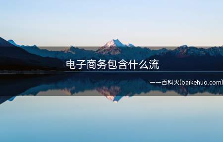 电子商务包含什么流(电子商务包括三大流,即物资流、资金流和信息流)