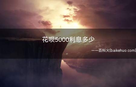 花呗5000利息多少(5000元每天所产生的利息为75元)