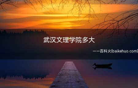 武汉文理学院多大(武汉文理学院2019年招生简章)