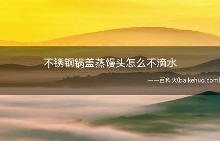 不锈钢锅盖蒸馒头怎么不滴水(加大锅盖的排气孔,原因是成品)