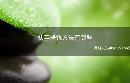 快手挣钱方法有哪些(华为p40pro)