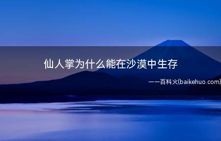 仙人掌为什么能在沙漠中生存(仙人掌可以在沙漠中生长,是经过长期自然选择的结果)