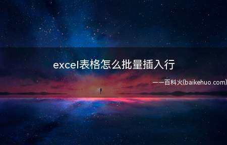 excel表格怎么批量插入行(Excel表格怎么批量插入)