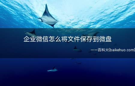 企业微信的文档、表格、收集表等重要文件可以保存到微盘中