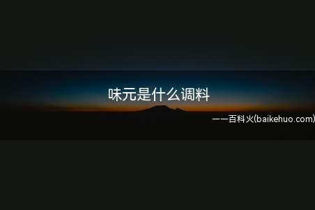 味元是什么调料(调味品和调料有什么区别)