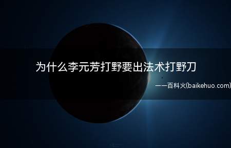 为什么李元芳打野要出法术打野刀(王者荣耀李元芳打野出法术打野刀)