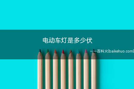 电动车灯是多少伏(什么是电动车)