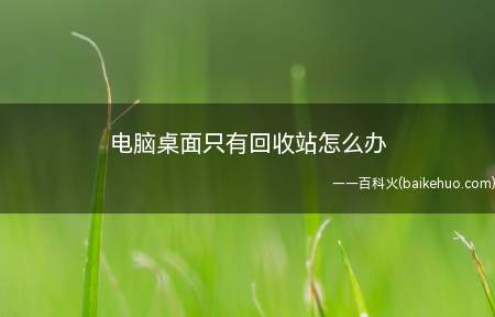 电脑桌面只有回收站怎么办