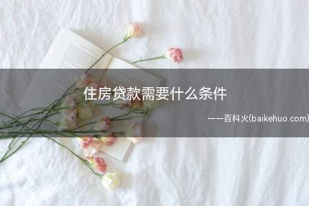 住房贷款需要什么条件(有贷款行规定的其他条件)