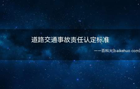 道路交通事故责任认定标准(交通事故所起的作用以及过错的严重程度)