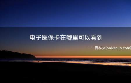 电子医保卡在哪里可以看到(微信搜索)