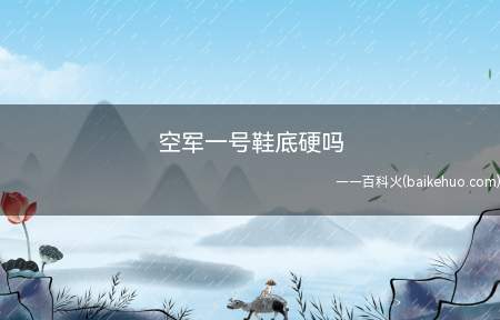 空军一号鞋底硬吗(空军一号辨别真假的方法)