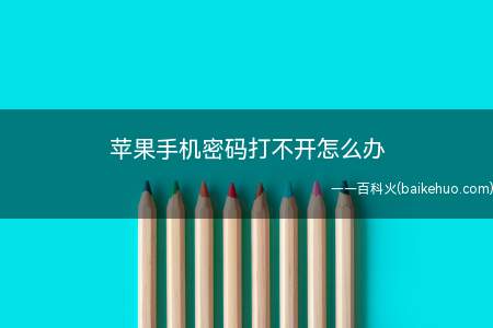 苹果手机密码打不开怎么办