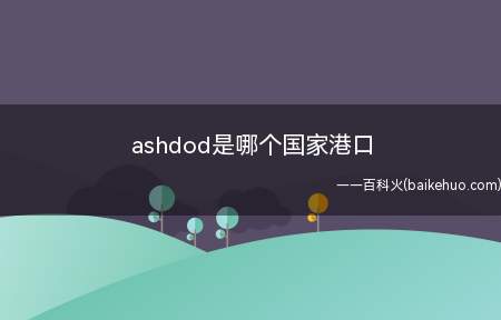 ashdod是哪个国家港口（阿什杜德港货物仓储区面积达50万平方米）