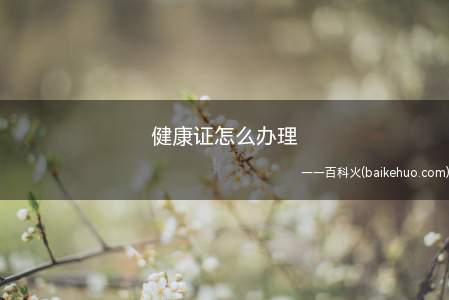 健康证怎么办理(健康证办理流程是什么)