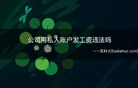 公司用私人账户发工资违法吗(私人账户发放工资违法吗)