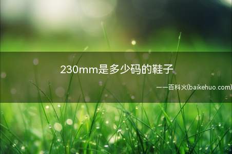 230mm是多少码的鞋子(230mm是36码,女鞋的尺码是从34到42)