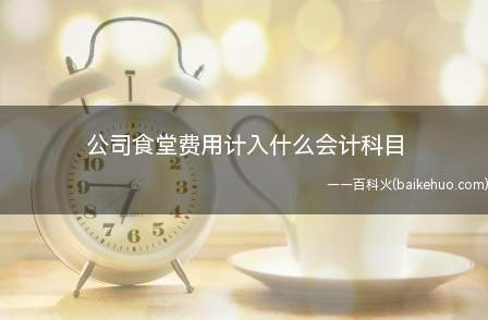 公司食堂费用计入什么会计科目(公司食堂费用通过福利费明细核算)