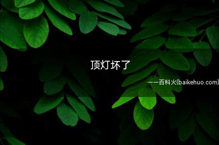 顶灯坏了(客厅吊顶灯的风格有哪些)