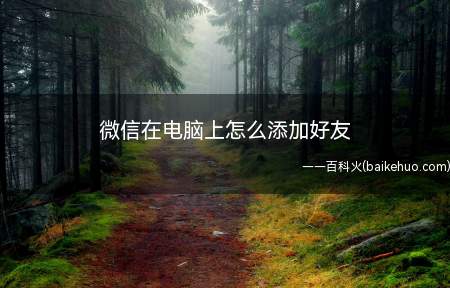 微信在电脑上怎么添加好友(电脑微信怎么加好友)
