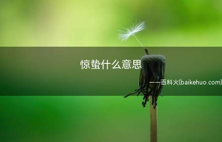 惊蛰反映的是自然生物受节律变化影响而出现萌发生长的现象