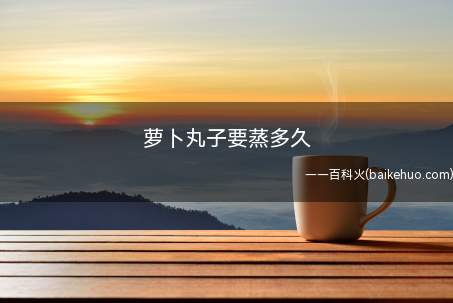 萝卜丸子要蒸多久(萝卜丸子一般蒸15)