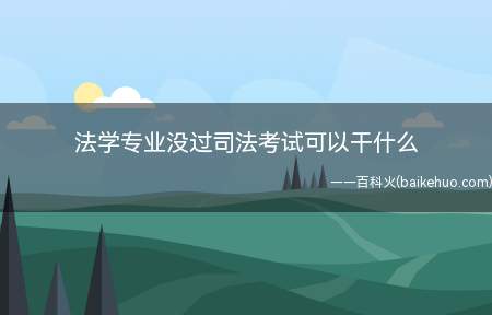 法学专业没过司法考试可以干什么(可在各企业从事法律顾问类或法务等工作)