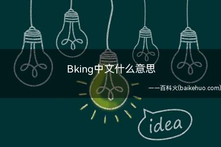 Bking翻译为b王,意思是多为调侃语气,形容一个人举手投足