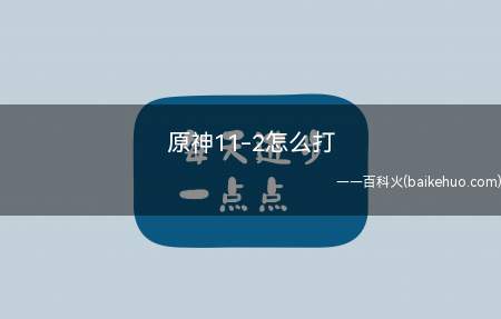 原神11-2怎么打(原神深渊11)