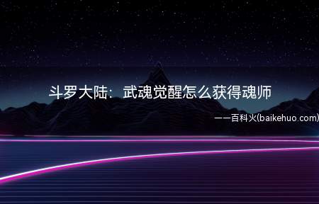 斗罗大陆:武魂觉醒怎么获得魂师(斗罗大陆:武魂觉醒怎么获得魂师)