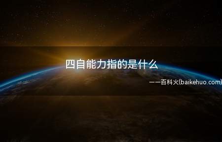四自能力指的是什么(四自能力促全面从严治党的伟大事业)