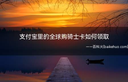 支付宝里的全球购骑士卡如何领取(如何免费领取全球购骑士卡)