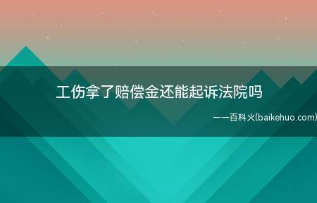 工伤拿了赔偿金还能起诉法院吗(职工因工作遭受事故伤害或者患职业病进行治疗,享受工伤医疗待遇)