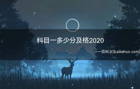科目一多少分及格2020(驾驶员理论考试科目一90分及格)