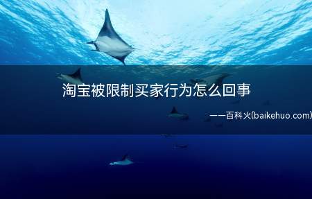 淘宝被限制买家行为怎么回事(淘宝被限制买家行为就是淘宝平台限制)