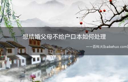 想结婚父母不给户口本如何处理(当事人无法出具居民户口簿的,婚姻登记机关可凭公安部门或有关户)