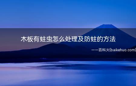 木板有蛀虫怎么处理及防蛀的方法