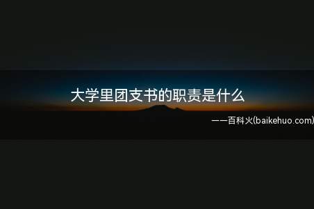 大学里团支书的职责是什么(共青团2019校园招聘宣讲会)