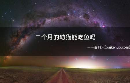 二个月的幼猫能吃鱼吗(两个月幼猫还处于正在吃奶或是刚刚断奶的时期)
