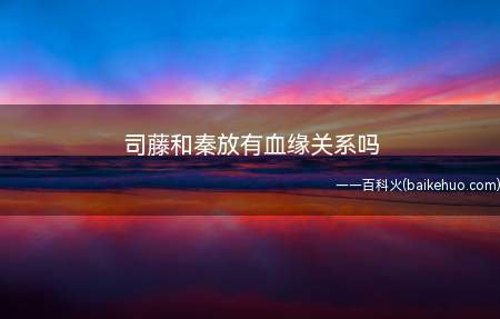 司藤和秦放有血缘关系吗(《司藤》里司藤和秦放没有血缘关系)