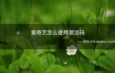爱奇艺怎么使用激活码