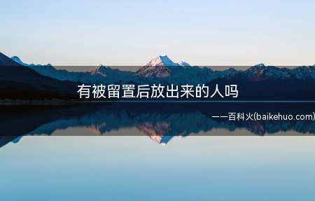 有被留置后放出来的人吗(监查部门认为可以解除留置或者留置期限届满后,应当撤销案件,解)